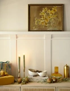 Yellow/Orange Flower With Border Print By Hannah Borger Overbeck -Decor Wall Sales HannahSideboard 14745 Swatch SITECROP