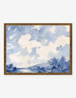 Blue Monochromatic Horizontal Print By Laurel-Dawn Latshaw