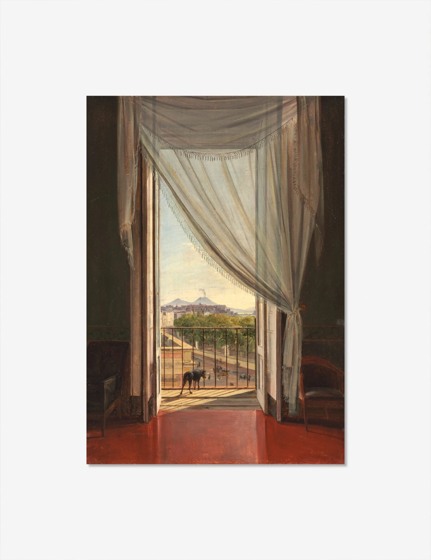 A View Of Naples Through A Window Print By Franz Ludwig Catel 3 A View Of Naples Through A Window Print By Franz Ludwig Catel - Image 3